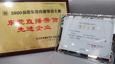 尊龙凯时人生就是搏荣获“东莞直播带货先进企业”奖项